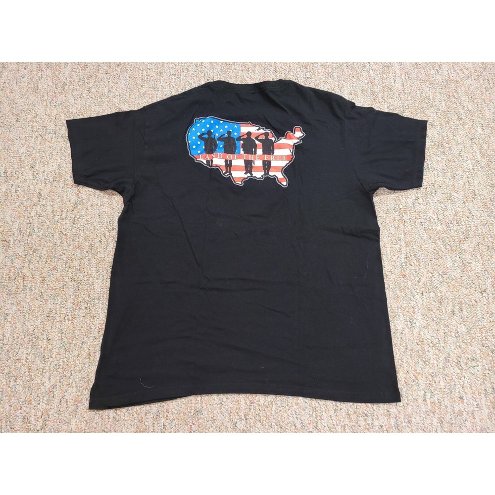5.11 Tactical Shirt Mens Large Black Land of the Free Graphic Tee USA Flag